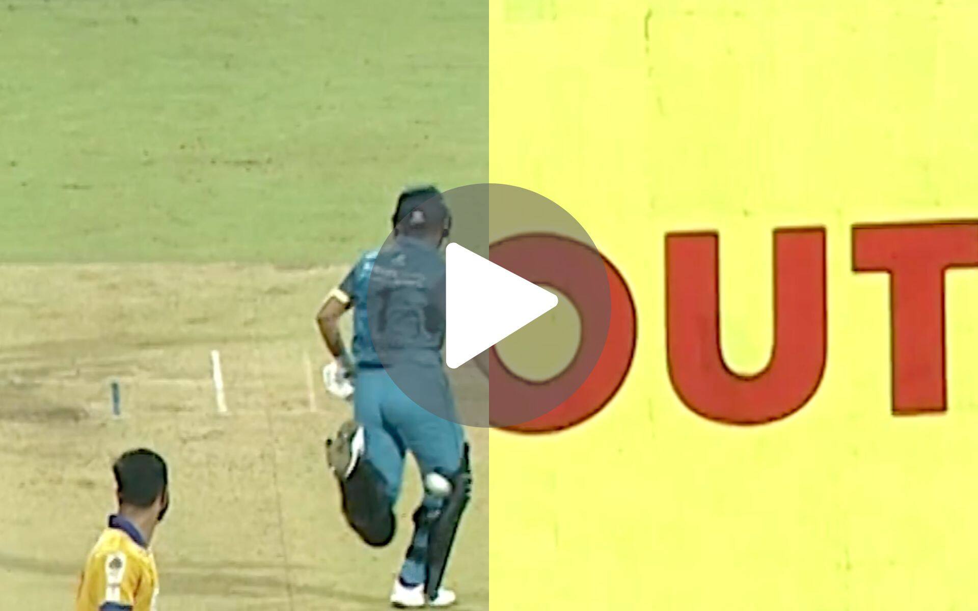 [Watch] Obstructing The Field Decision By Third Umpire Sparks Controversy In Maharaja Trophy 2024